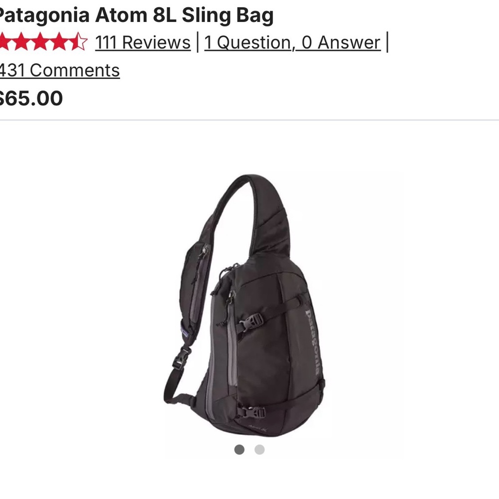 Patagonia Black Sling Bag